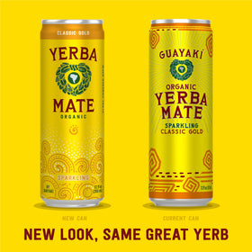 Guayaki Yerba Madre Classic Gold being poured for a sparkling energy moment