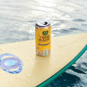 Guayaki Yerba Madre label close-up with organic and flavor notes