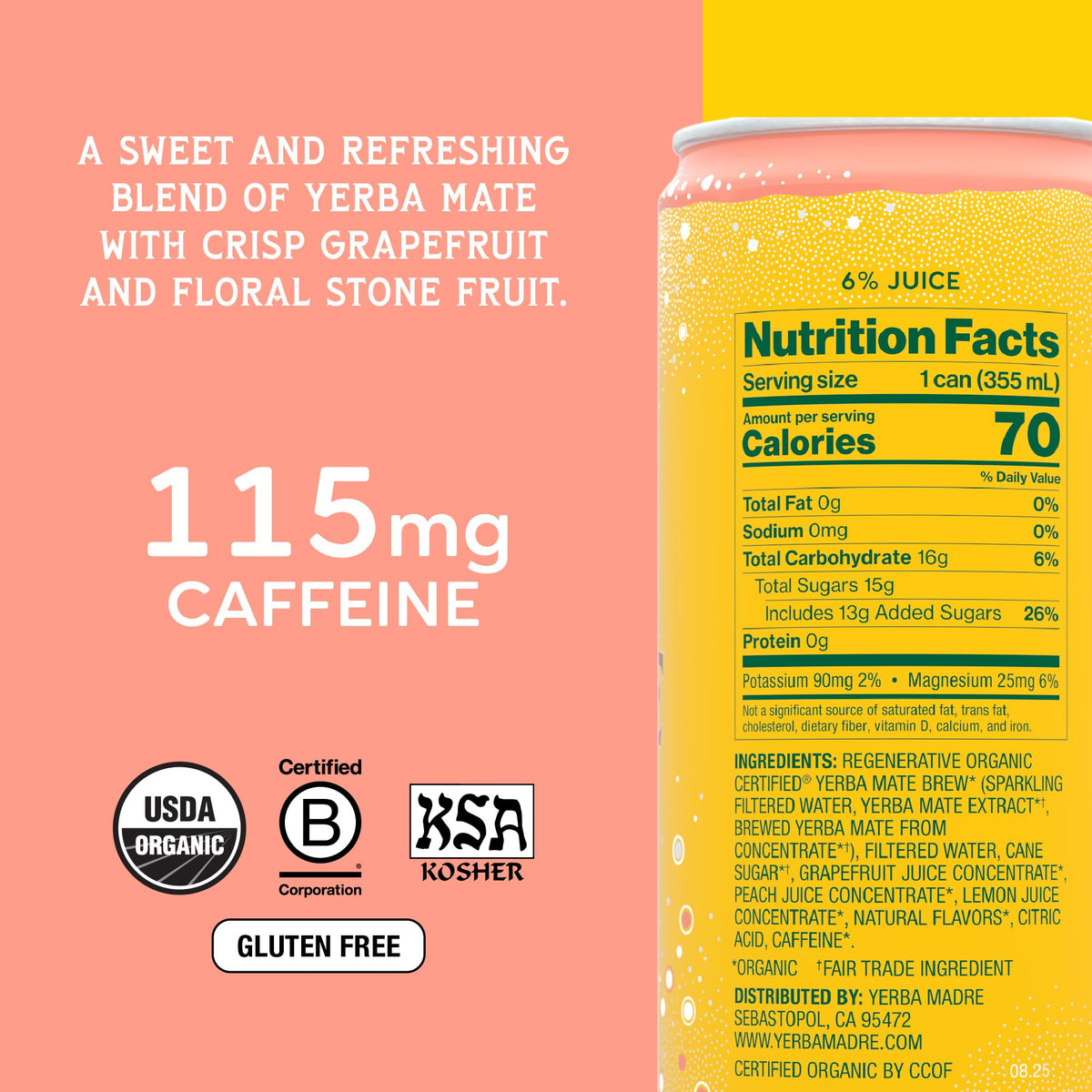 Guayaki Yerba Madre 12-pack cans visualize convenient, on-the-go energy for daily routines.