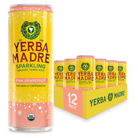 Guayaki Yerba Madre pink grapefruit can delivers a refreshing flavor with a clean energy lift.