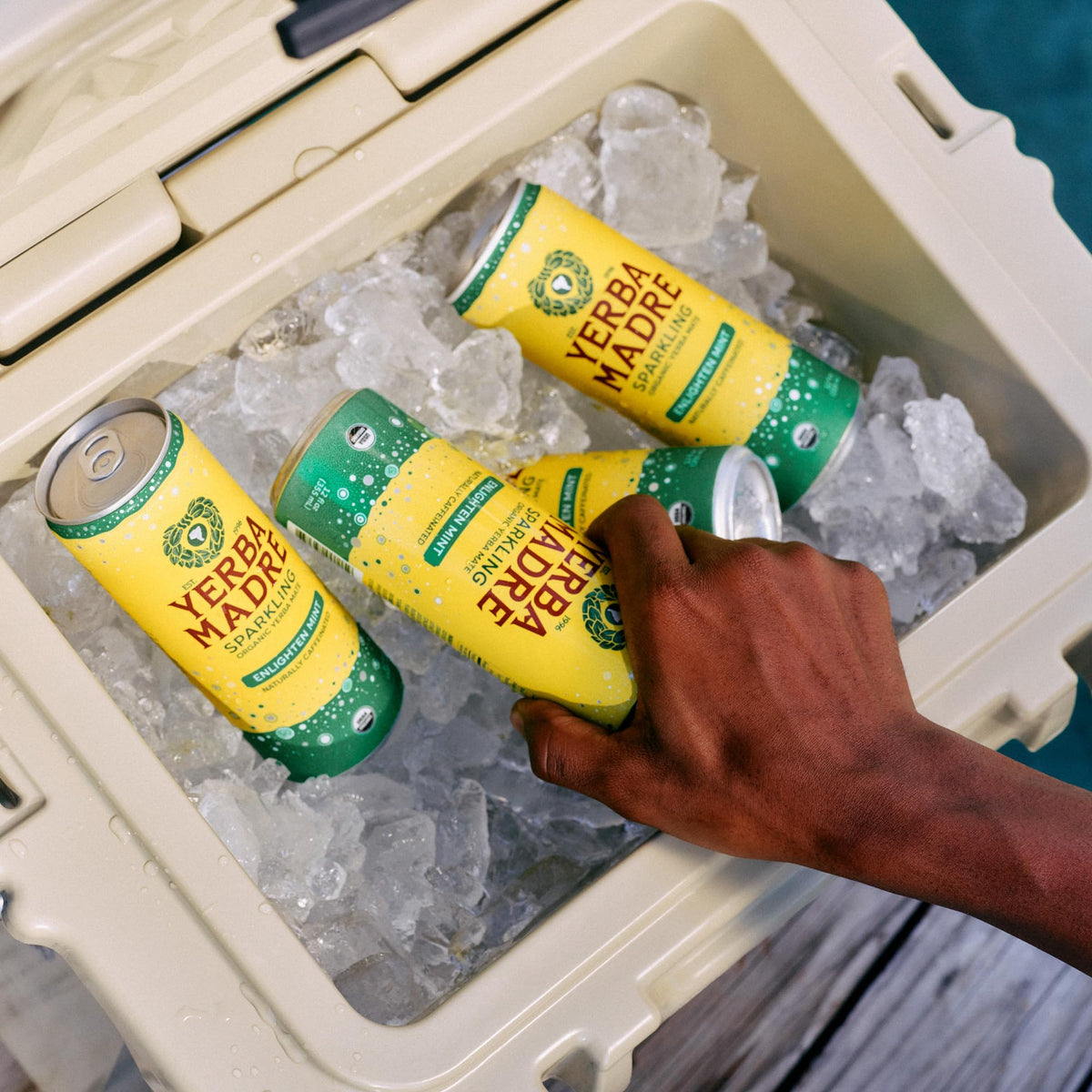 Guayaki Yerba Madre mint detail for a cooling, energizing break.
