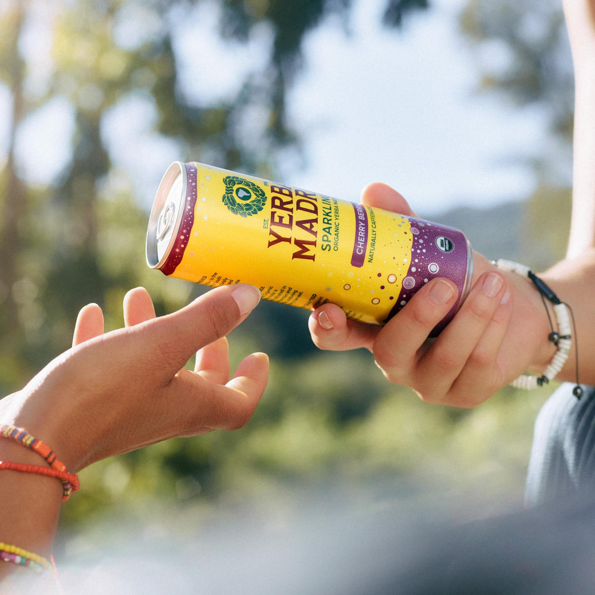 Guayaki Yerba Madre shade-grown visual; highlights eco-conscious origins.