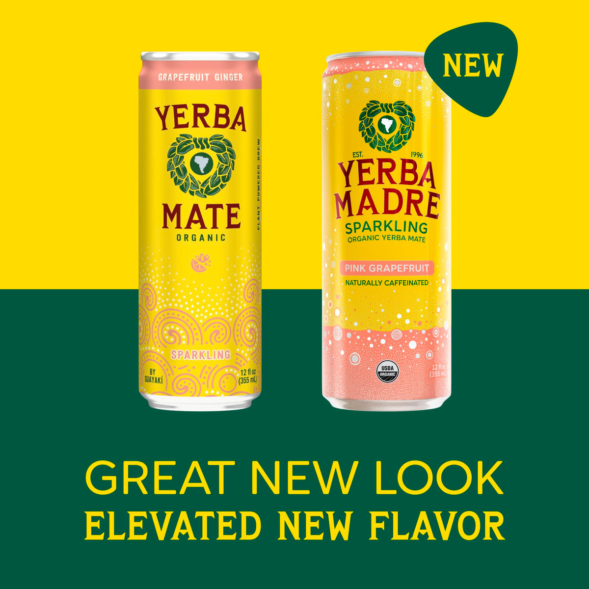 Guayaki Yerba Madre sparkling pour captures foamy bubbles for a crisp, focused sip.