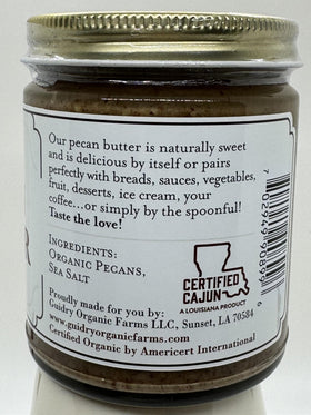 Guidry Organic Farms Glass jar packaging emphasizing eco-friendly storage