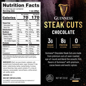 Guinness Steak Cuts Original flavor jerky showing pot-roast inspired taste.