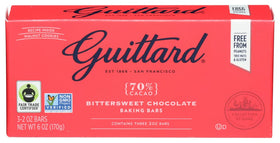 Guittard bittersweet chocolate 2oz 3-pack packaging shown for premium baking
