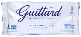 Guittard Choc Chip Milk Chocolate Maxi 2-pack packaging front, premium chips for baking.