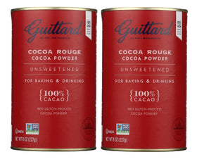 Guittard Rouge Red cocoa powder in 8 oz can, rich color for cakes and ganache