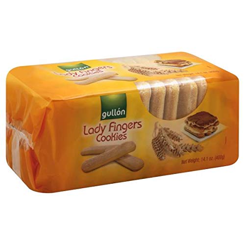 Gullon Lady Fingers 400 g pack on kitchen counter, ideal for tiramisu and desserts