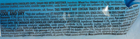 Gullon sugar-free choco chip biscuits close-up, rich chocolate flavor without added sugar