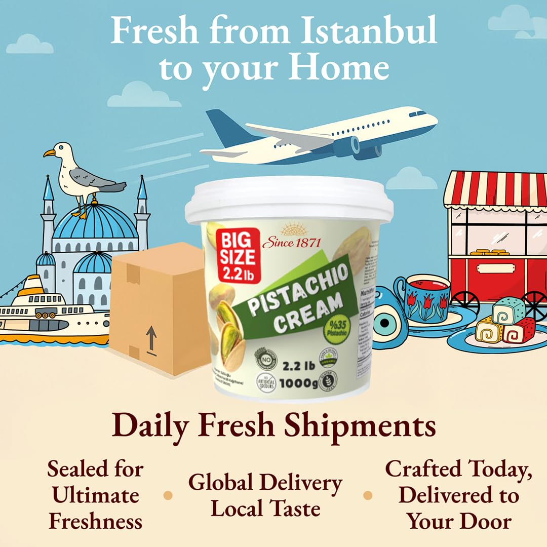 Gulluoglu pistachio cream with Dubai chocolate pairing for luxurious desserts