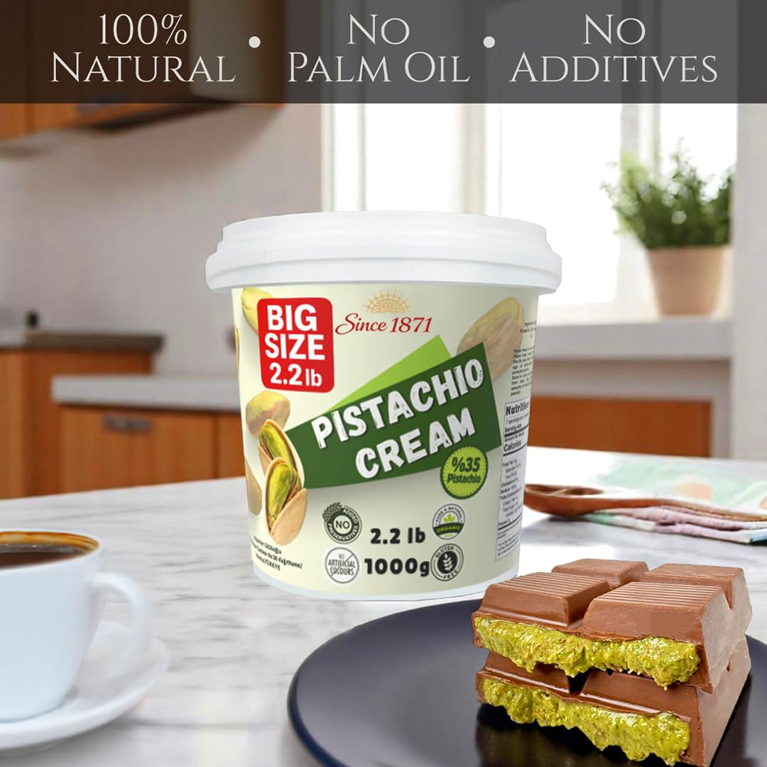 Gulluoglu heritage since 1871, premium pistachio cream for modern pastries