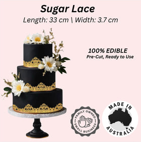Gulunaa 3D honeycomb lace ready to apply on frosting or fondant