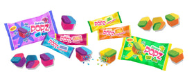 Gummi Popz party table with packs ready for guests.