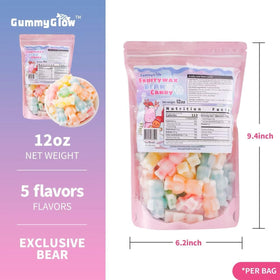 Gummy Glow green apple crunch wax candy - textural contrast in each bite