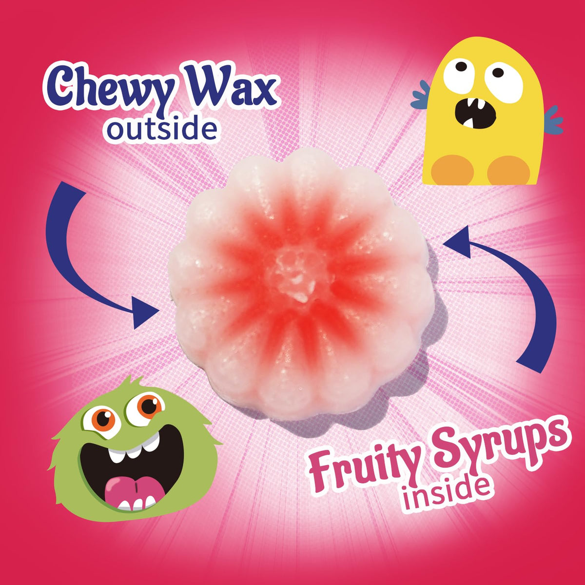 Gummy Glow lemon wax candy bottle with crisp texture when chilled.