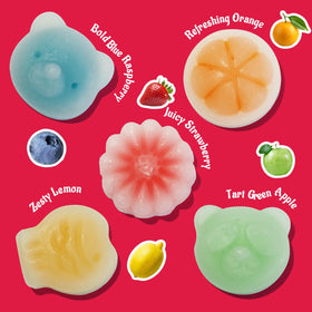 Gummy Glow blueberry wax candy close-up showcases fruity flavor.