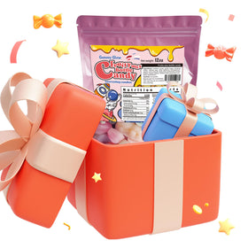Gummy Glow wax candy chilled on a tray to reveal crisper texture.