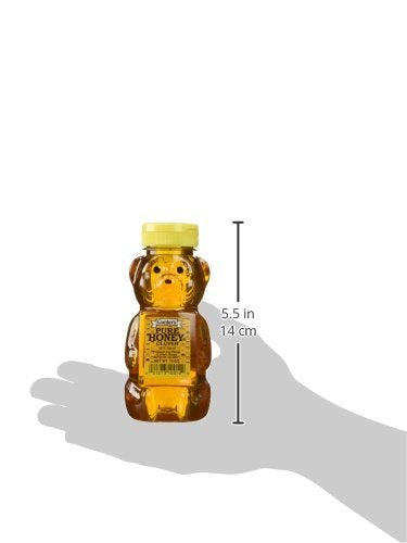 Gunter's Honey Bears 12 oz jar pouring for tea or toast