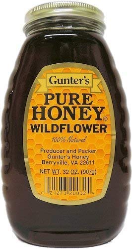 Gunter Apiaries Wildflower Honey in a 32oz jar adds natural sweetness to tea and toast