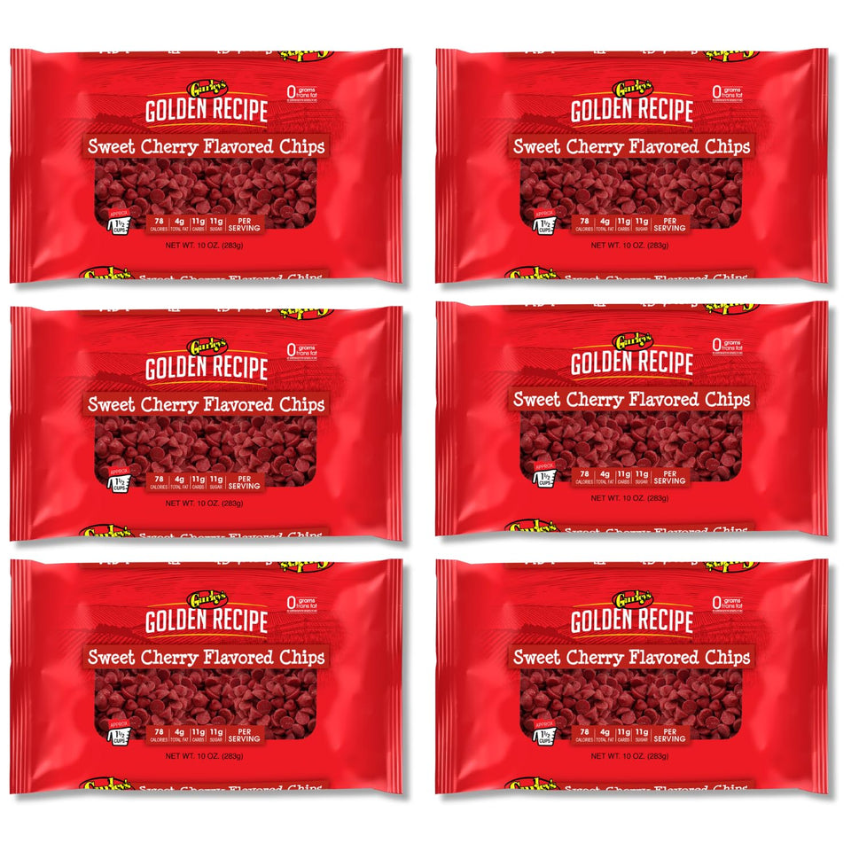 Gurley’s Cherry Baking Chips pack—ideal for colorful cookies and frosted desserts.