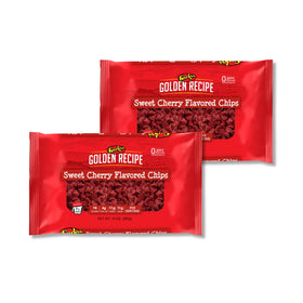 Gurley’s Cherry Flavored Baking Chips in a resealable bag add vibrant color to cookies and cakes