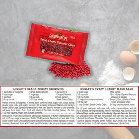 Gurley’s cherry chips melt smoothly for frosting, decorations, and easy dessert toppings