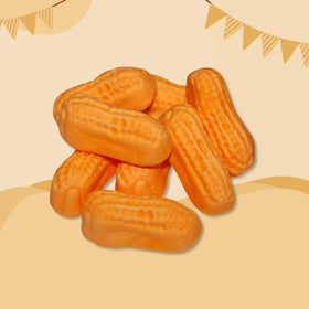 Gurley's Circus Peanuts in a decorative jar invite conversation and shared smiles.