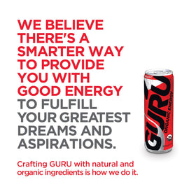 Recycling symbol beside can emphasizes sustainable packaging from GURU