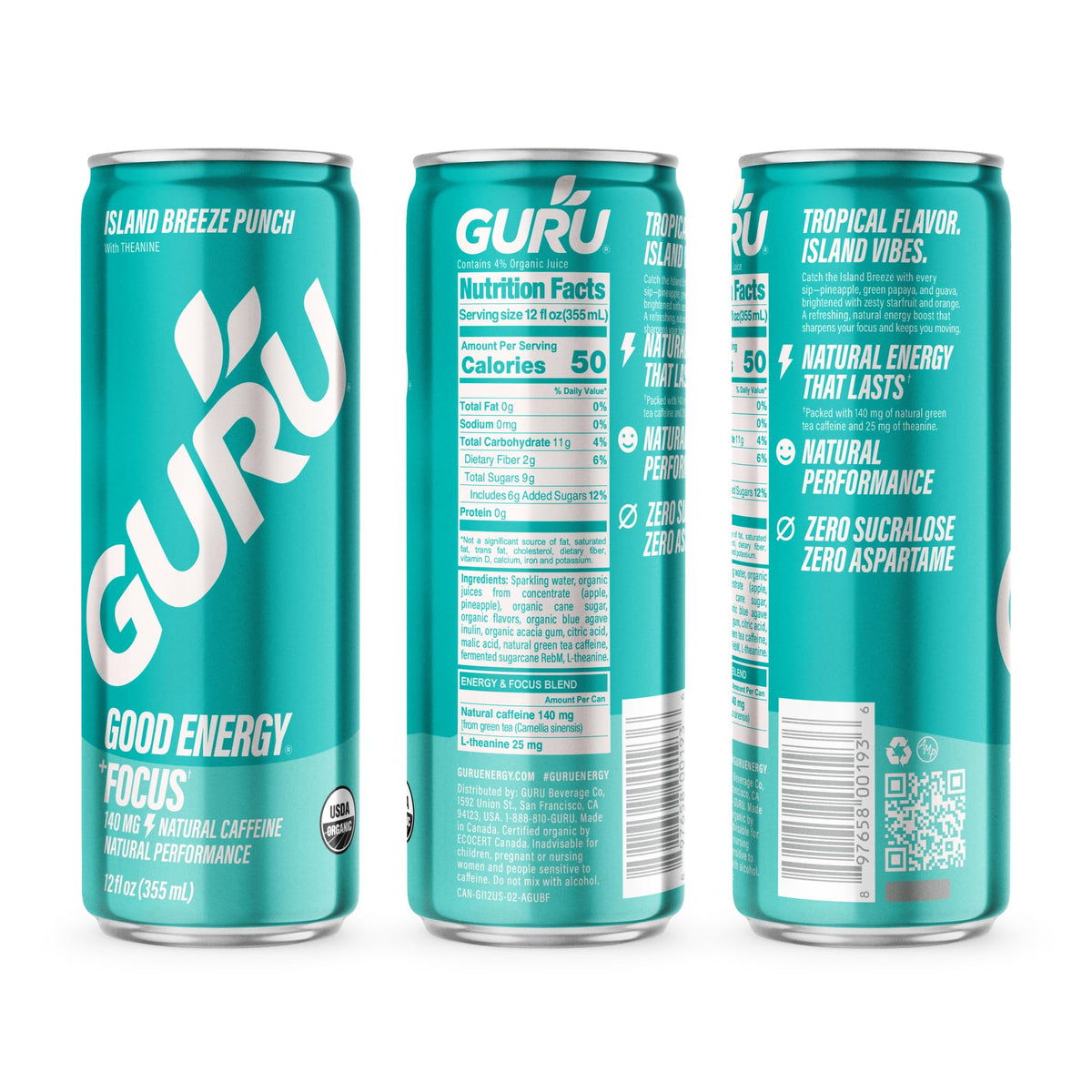 GURU PUNCH ready-to-drink can ready for immediate refreshment