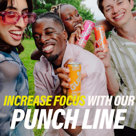 Green tea caffeine and L-Theanine provide balanced focus in GURU.