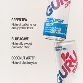 GURU Zero Sugar Wild Ice Pop pour reveals bright color and steady caffeine delivery