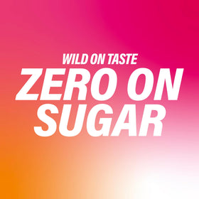 GURU Zero Sugar Wild Ruby Red bottle close-up with vibrant packaging.