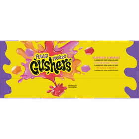 Gushers Flavor Mixers Raspberry Lemonade close-up of juicy gummies.