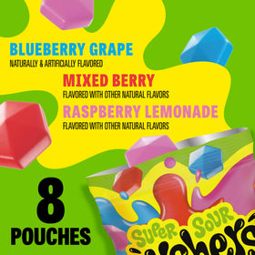 Gushers Mixed Berry flavor close-up showing vibrant color and fruity sweetness.