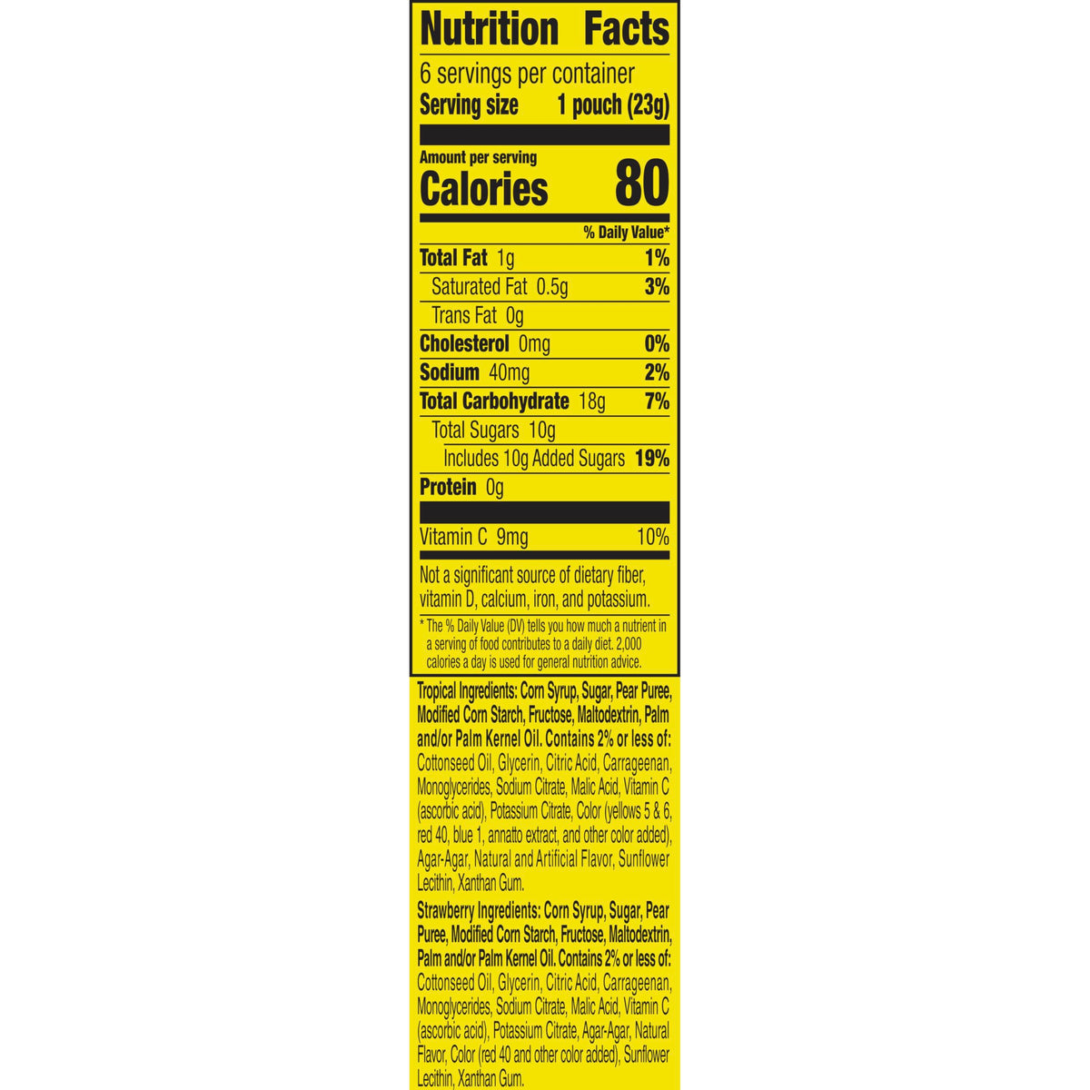 Gushers strawberry flavor snack pack highlighting fruity sweetness and liquid center