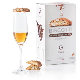 GUSTA biscotti Italian dessert ritual—enjoy a taste of Tuscany.