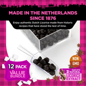 Gustaf's Dutch Licorice Cats bag close-up highlights firm texture and premium ingredients.