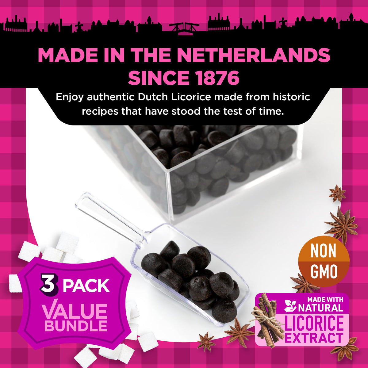 Gustaf's Dutch Licorice Cats cat-shaped candies with bold flavor.