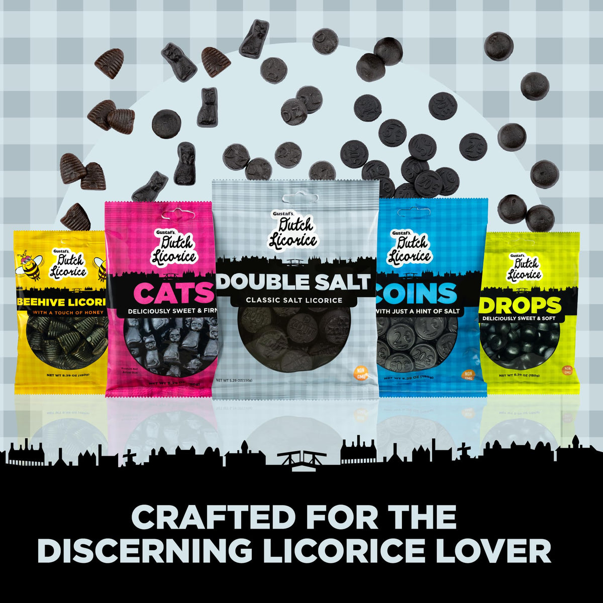 Gustaf's Dutch Licorice Coins gifting idea on decorative plate