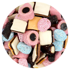 Gustaf's Licorice Allsorts bag with vibrant colors ready to share