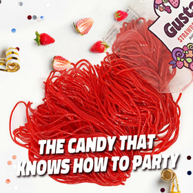 Gustaf's Strawberry Laces arranged for snack plate ideas.