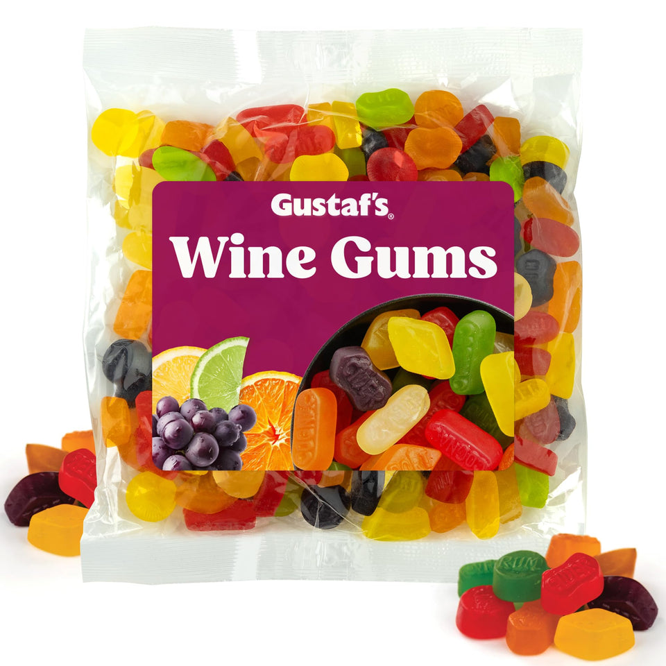 Gustaf's Wine Gums bulk bag front, ideal for gifting and sharing.