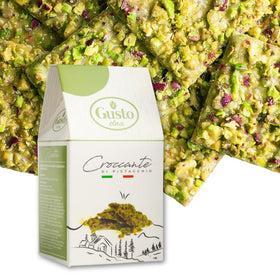 Gusto Etna Pistachio Brittle with crunchy pistachio crumbles for rich texture.