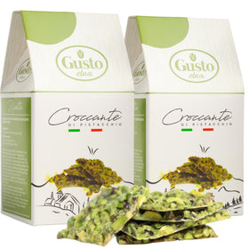 Gusto Etna Pistachio Brittle two-pack bites for on-the-go snacking.
