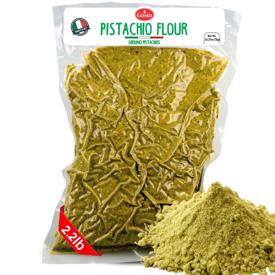 GUSTO ETNA pistachio flour packaging ready for pantry baking