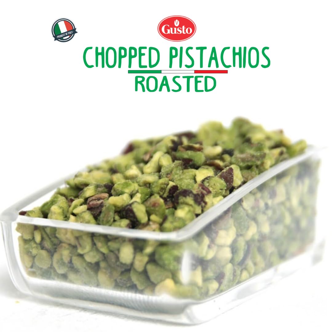 GUSTO ETNA dry roasted pistachios on a salad, adding depth.