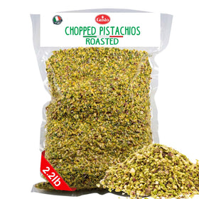 GUSTO ETNA roasted pistachio crumbles in a bowl, ideal dessert topping.