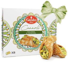 GUSTO ETNA Sicilian Cannoli pistachio cream box with gift packaging for celebrations