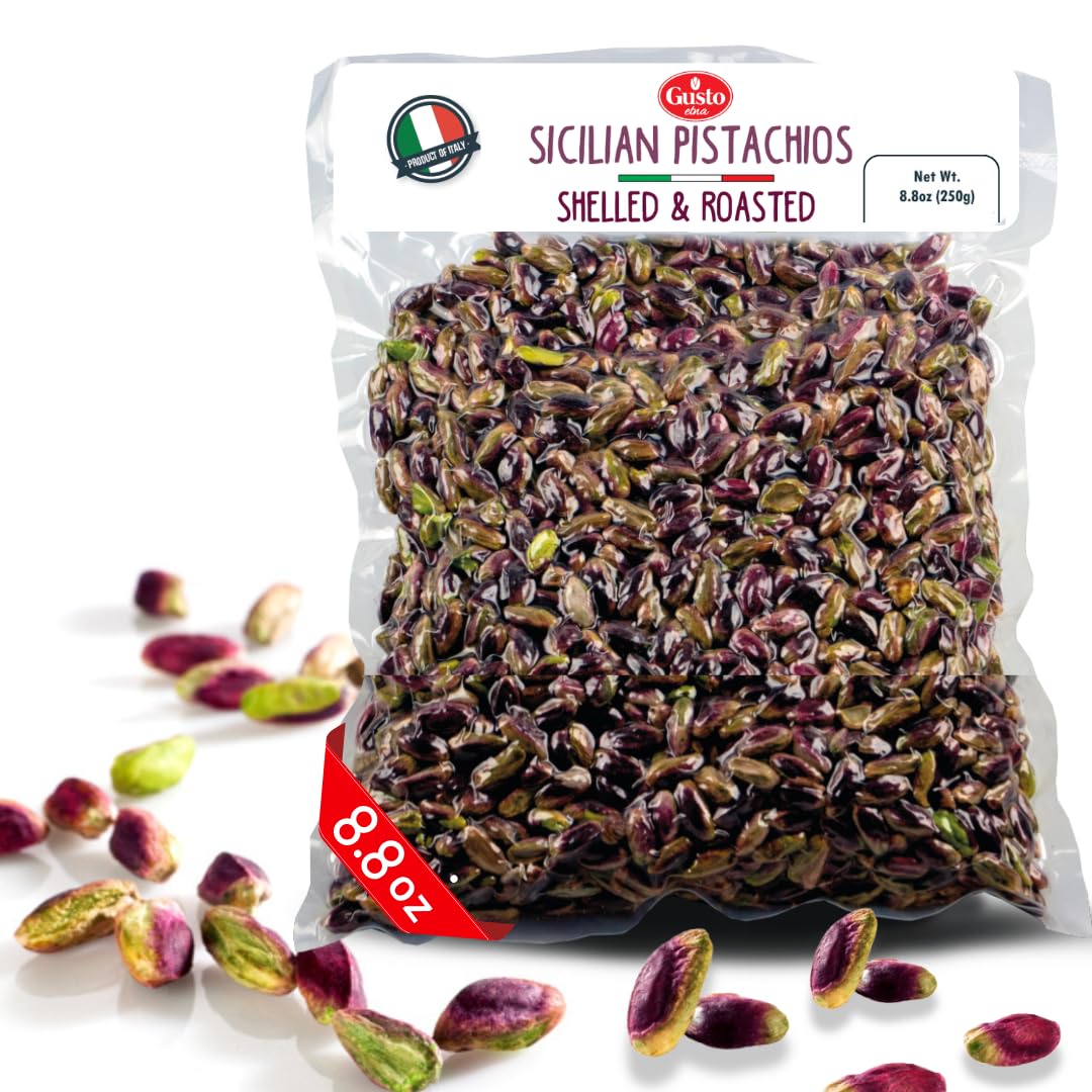 Gusto Etna Sicilian roasted pistachios in a bowl for daily snacking